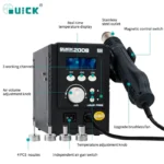 QUICK 2008 Original ESD Lead-Free Digital Display Heat Gun Welding Rework Soldering Station Mobile Phone Maintenance Air Gun 1