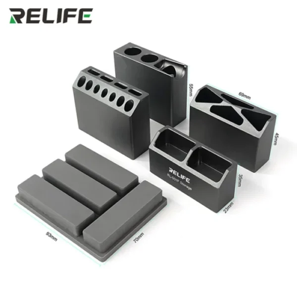 RELIFE RL-001F Combined Storage Box Aluminum Alloy Mobile Phone Repair Tweezers Screwdriver Screw Parts Multifunctional Storage 6