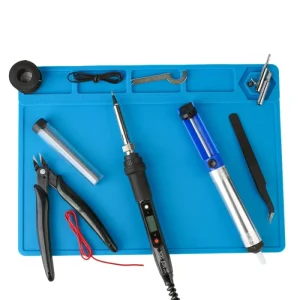 JCD ESD Heat Insulation Soldering Working Mat Silicone Insulation Pad High Temperature Resistance Welder Working Mat Have Magnet 1