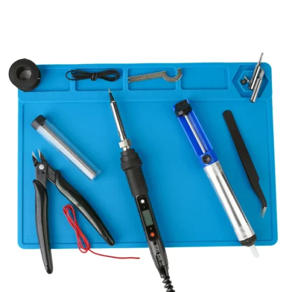 JCD ESD Heat Insulation Soldering Working Mat Silicone Insulation Pad High Temperature Resistance Welder Working Mat Have Magnet 1