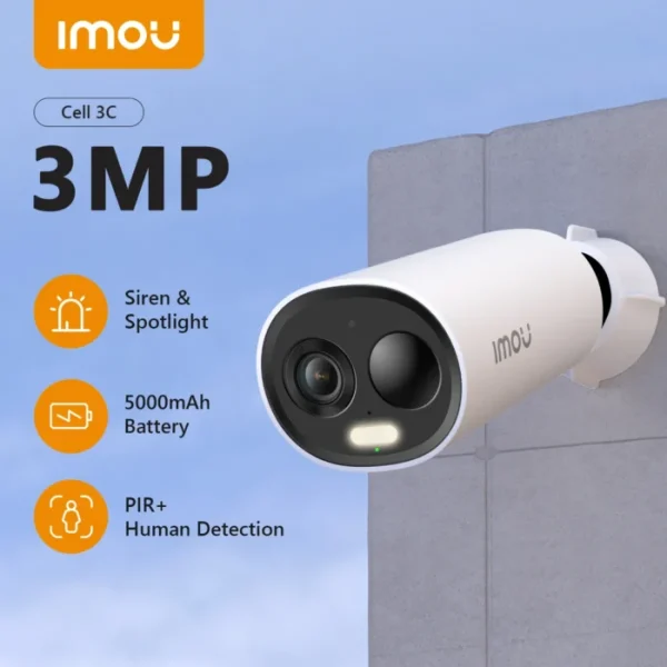 IMOU Cell 3C 3MP Battery Powered Security Camera Outdoor Wireless WIFI Camera Two-Way Talk Surveillance Camera IP66 Weatherproof 1