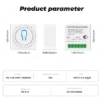 16A Tuya WiFi Smart Switch Module Smart Home 2CH MiNi DIY Light Breaker Timer Voice Control Works with Alexa Google Home 6