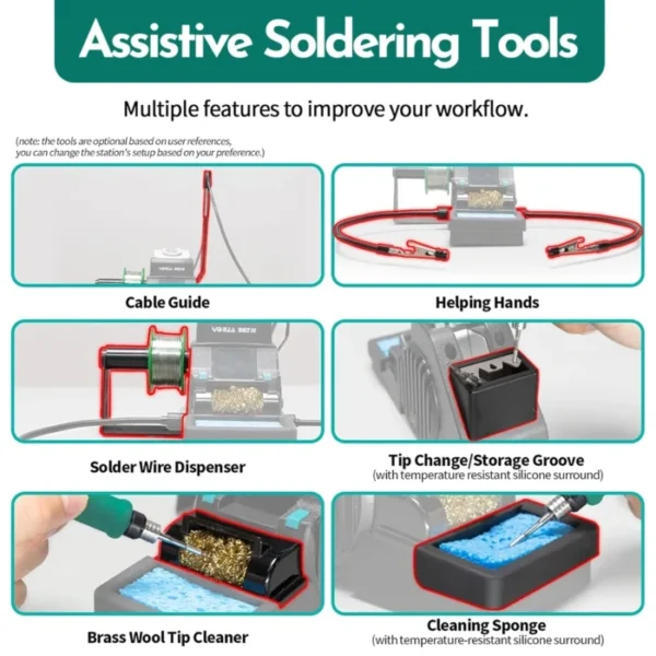 YIHUA 982-III C115 C210 C245 Soldering Iron Precision Soldering Station  Control Temperature Welding Rework Station 3