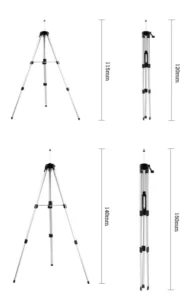 HILDA Laser Level Tripod Adjustable Height Thicken Aluminum Tripod Stand For Self leveling 1.2/1.5m 17