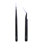 2pcs/lot Anti-static Precision Tweezers Set Pointed Curved Stainless Steel ESD Tweezer Electronics Repair Tools 3
