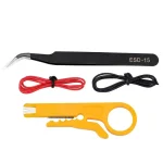 JCD Soldering Iron Kit Adjustable Temperature 220V 80W LCD Digital Display Welding Repair Tools With Solder Tin Iron Tips 908S 6