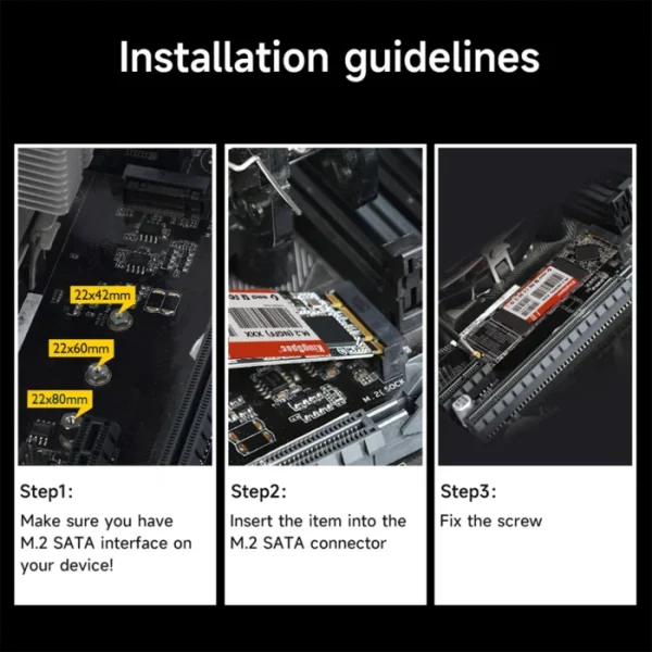 KingSpec M.2 SSD NGFF 128GB 256GB 512gb 1TB 2TB M2 SATA SSD 2280 SATA3 6Gb Internal Solid State Drive Hard Disk for Laptop 5