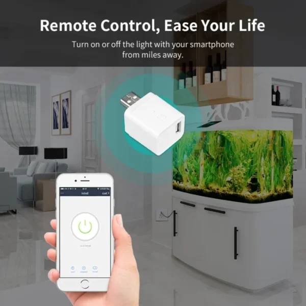Tuya WIFI smart Micro USB Adaptor Switch 5V Power Adaptor Plug Works with smart Life Alexa Google Home Voice Timing Control 4