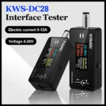 KWS-DC28 Interface Tester 4-30V 12A Voltage Current Tester Digital Voltmeter Ammeter 0.96 Inch TFT Color Screen Power Meter 1