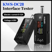 KWS-DC28 Interface Tester 4-30V 12A Voltage Current Tester Digital Voltmeter Ammeter 0.96 Inch TFT Color Screen Power Meter 1