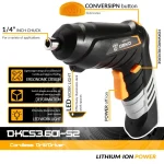 DEKO DKCS3.6O1 3.6V Keyless Chuck Portable Electric Screwdriver for Home DIY Lataus Akku Cordless Woodworking Tools 3