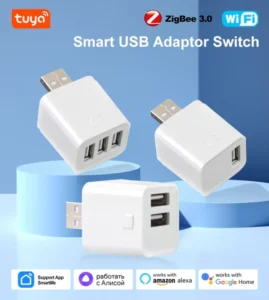 Smart Zigbee WIFI Micro USB Adaptor Switch 5V Mini 1 2 3 USB Power Adaptor APP Timing Control Works with Alexa Google Home Tuya 1