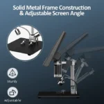 Elikliv EDM12 10'' Digital Microscope 1300X Soldering Microscope With Metal Stand Base LED 12MP 1080P Video Camera Microscope 3