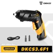 DEKO DKCS3.6O1 Cordless Electric Screwdriver Rechargeable Power akku Screwdriver Twistable Handle LED Torch Power Tool 1