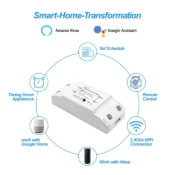 WiFi Zigbee 10A Smart Switch Breaker Module Wireless Remote Switch Alexa Google Home by Tuya eWeLink APP Remote Voice Control 4