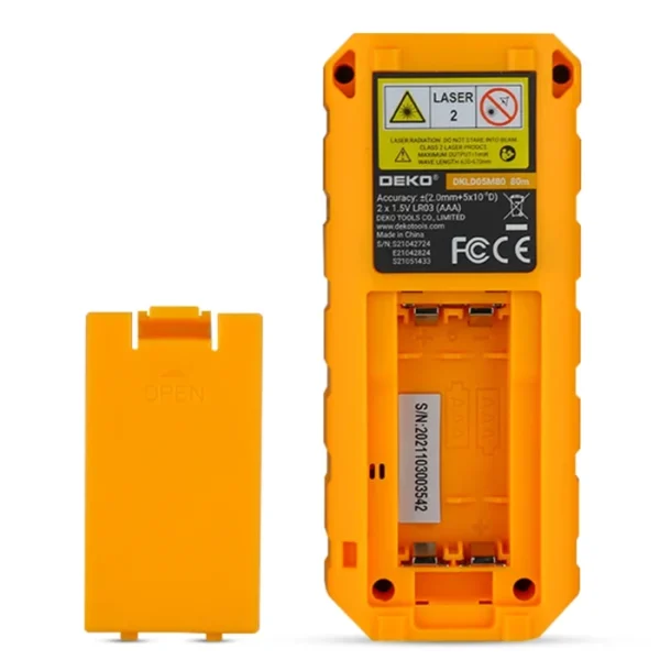 DEKO DKLD05 Handheld Laser Distance Meter 40M 60M 80M 100M Mini Laser Rangefinder Laser Tape Range Finder Diastimeter Measure 6