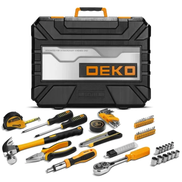 DEKO 228Pcs Socket Wrench Auto Repair Tool Combination Package Mixed Tool Set Hand Tool Kit with Plastic Toolbox Storage Case 3