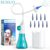 Ear Wax Removal Manual Ear Irrigation Flushing System EarWax Clean Tool Safe and Effective Ear Water Cleaner Kit Ear Cleaner 1