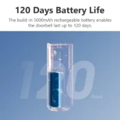 IMOU Video Doorbell 2S Set 5000mAh Rechargeable Battery 30°Pan Lens Human Detection Two-way Talk Waterproof 100% Wire-Free Chime 3