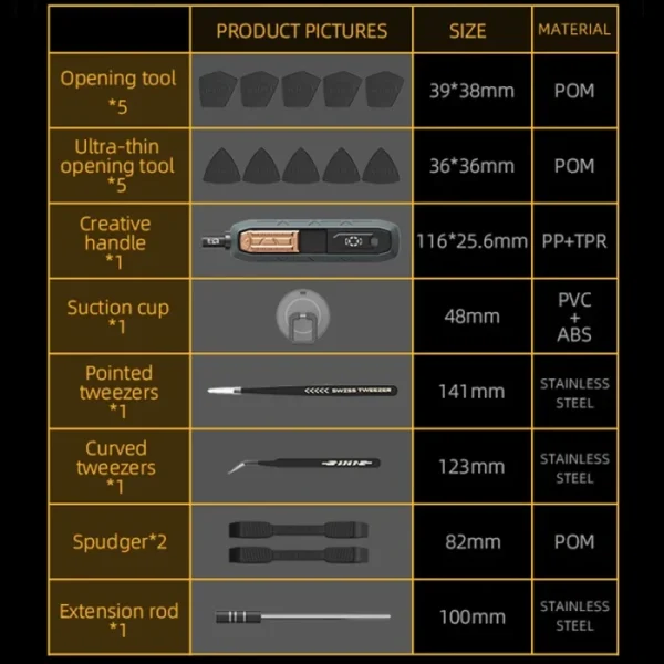 JAKEMY JM-8192 180 in 1 Precision Screwdriver Tool Set Magnetic CR-V Bits Mobile Phone Computer Tablet Glasses Repair Hand Tools 5