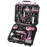 DEKO 126Pcs Power Tool Combo Kits with 8V Cordless Drill,10MM 3/8'' Keyless Chuck,Professional Home Household DIY Hand Tool Kits 1
