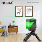 HILDA Mini Professional Laser Level Tripod Level Meter Punainen Button Portable Laser Tripod 6