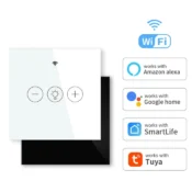 Tuya WiFi EU Smart Dimmer Switch Light Wireless Touch Smart Life APP Voice Control Lamp Switch Work with Alexa Google Home 1