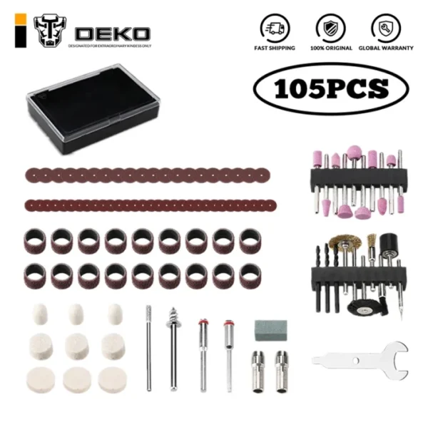 DEKO Engraver Abrasive Rotary Tools Accessories Engraving Tool Heads Set For Sanding Grinding Polishing Cutting 3