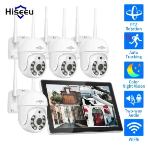 Hiseeu 5MP Full HD 8CH Wireless NVR Security WIFI IP Camera System Kit Waterproof Surveillance Home Security PTZ CCTV System Set 1