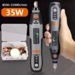 35W USB Cordless Rotary Tool Dremel DIY Mini Drill Engraving Pen Electric 3 Speed Mini Wireless Drill Set 8500r-21000r/min 1