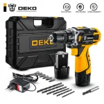 DEKO Cordless Drill 12V 16V 20V Mini Wireless Power tools DC Lithium-Ion Akku Electric Screwdriver Home DIY Drilling Machine 1