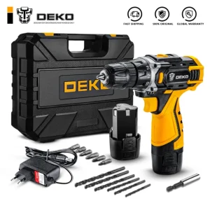 DEKO Cordless Drill 12V 16V 20V Mini Wireless Power tools DC Lithium-Ion Akku Electric Screwdriver Home DIY Drilling Machine 1