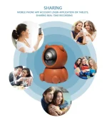 Smart Home Baby Security Monitor WiFi IP Camera Cartoon Bear Halloween Gift CCTV 1080P HD Surveillance Auto Tracking Camera 6