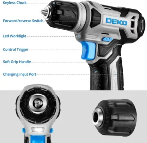 DEKO 8V Lithium Electric Drill Rechargeable Hand Drill Pistol Electric Drill Multi-functional Household Electric Screwdriver 3