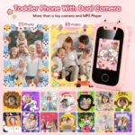 Kids Smart Phone Toys for Boys Girls Christmas Gifts Touchscreen Toddler Learning Cell Toy Phone with Camera Game Music Player 3