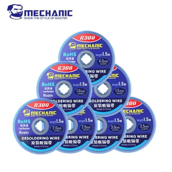MECHANIC R300 Desoldering Braid 1.0/1.5/2.0/2.5/3.0/3.5/4.0mm Solder Remover Wick Wire Welding Tin Sucker PCB BGA Soldering Tool 1
