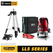DEKO LL5 Series 5 Line 6 Points Punainen/Vihreä Laser Level Self-leveling Horizontal&Vertical 360 Degree Adjustment Higher Visibility 1