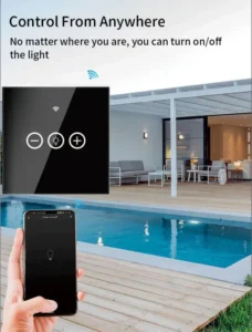 Tuya WiFi EU Smart Dimmer Switch Light Wireless Touch Smart Life APP Voice Control Lamp Switch Work with Alexa Google Home 2