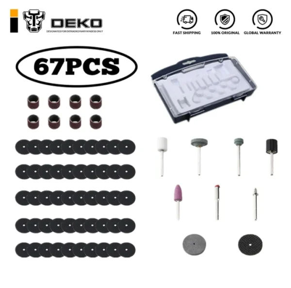 DEKO Engraver Abrasive Rotary Tools Accessories Engraving Tool Heads Set For Sanding Grinding Polishing Cutting 4