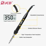 JCD 80W Digital Electric Soldering Iron 908S Temperature Adjustable 220V 110V LCD Display Ceramic Heater Welding Repair Tool Kit 4