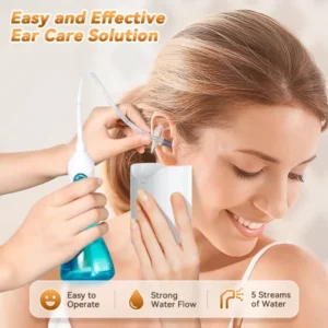 Ear Wax Removal Manual Ear Irrigation Flushing System EarWax Clean Tool Safe and Effective Ear Water Cleaner Kit Ear Cleaner 2
