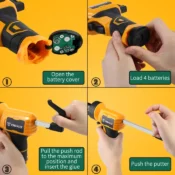 DEKO DEGG01 Automatic Electric Glue Gun Heat Hot Melt Multi-function Electric Pressure Sewing Seams Waterproof Glue 4
