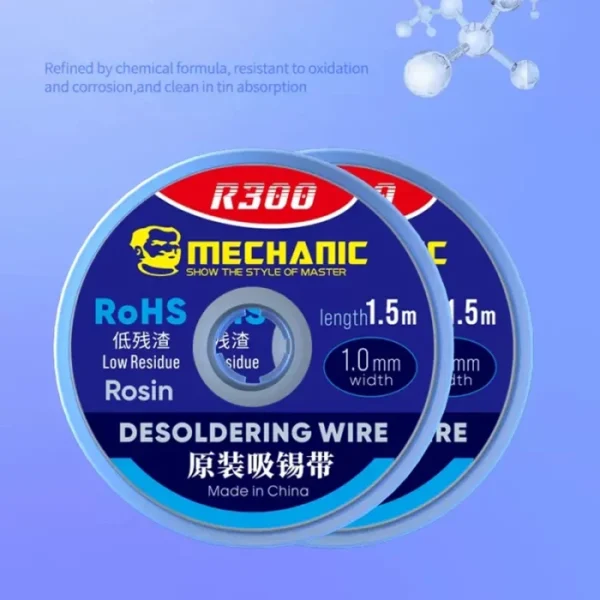 MECHANIC R300 Desoldering Braid 1.0/1.5/2.0/2.5/3.0/3.5/4.0mm Solder Remover Wick Wire Welding Tin Sucker PCB BGA Soldering Tool 4