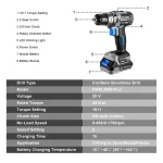 DEKO 20V Brushless Cordless Drill Combo Kit Mini Electric Screwdriver 2 Speed Power Tools for Woodworking 3