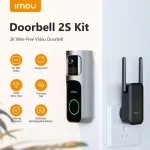 IMOU Video Doorbell 2S Set 5000mAh Rechargeable Battery 30°Pan Lens Human Detection Two-way Talk Waterproof 100% Wire-Free Chime 1