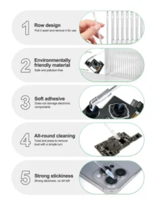 RELIFE RL-094 48KPL Camera Lens Cleaner Stick Synthetic Resin Gel Stick for iPhone Android Camera Lens Dust Ei damage The Chip 2