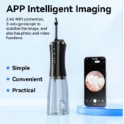 Visual Oral Irrigator Rechargeable Water Flosser Portable 350ML 5 Types Nozzles Dental Water Jet Waterproof IPX7 Teeth Cleaner 2