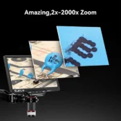 Elikliv EDM202 Flex Digital Microscope with Flex Arm 2000X 10.1"HDMI Soldering Electronics Microscope for PCB Inspection Repair 6