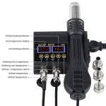 2 in 1 750W Soldering Station LCD Digital display welding rework station for cell-phone BGA SMD PCB IC Repair solder tools 8898 2