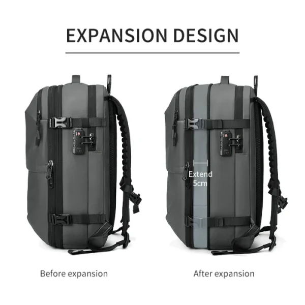 Men Travel Backpack vacuum compression 17 inch Laptop Backpack Business Large Capacity school Backpack Expanded Hiking backpack 3